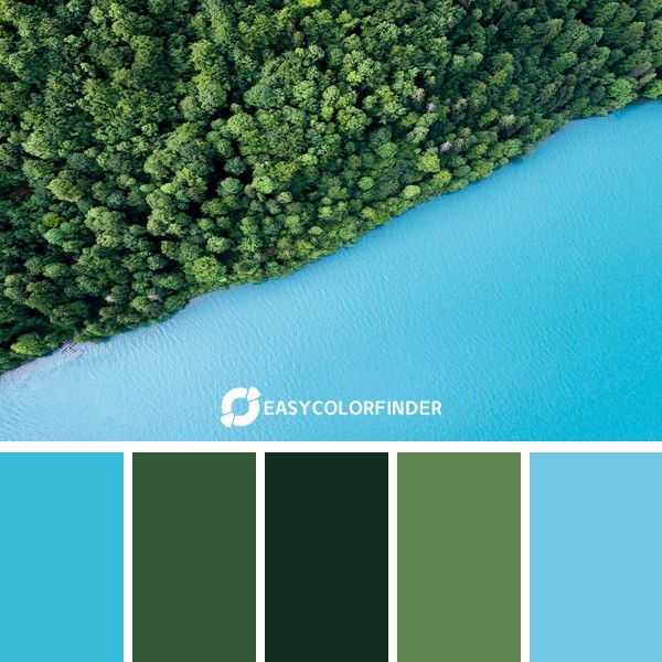 Color Palette 133 | Blue Lake Green Shore