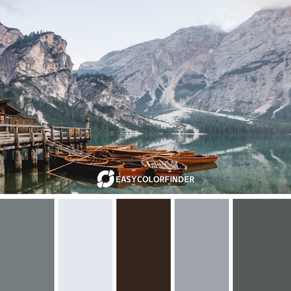 Color Palette 63 | Mountain Lake Boathouse: Captivating Palette of Nature