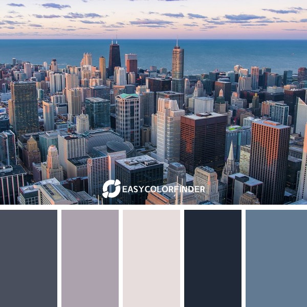 City architecture and skyscrapers near waterfront