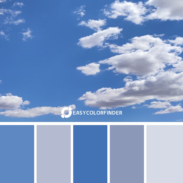 Color Palette 892 | Clouds in blue sky