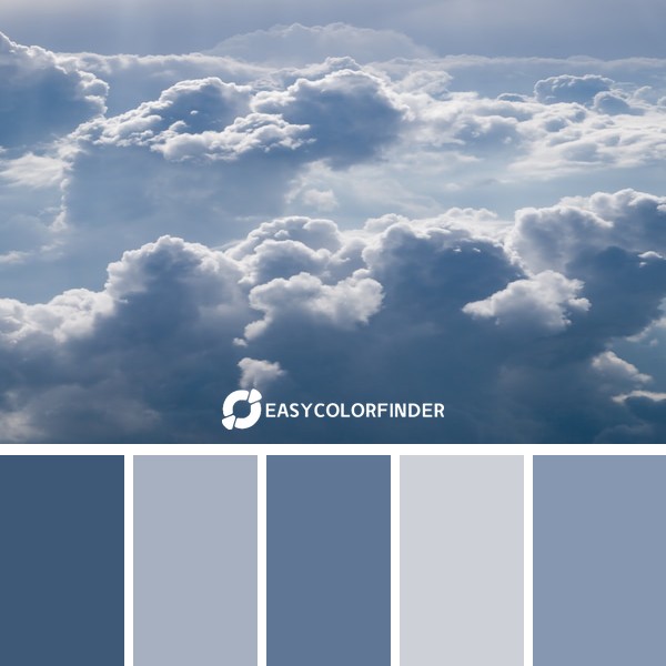Color Palette 1183 | Cumulus clouds in the sky