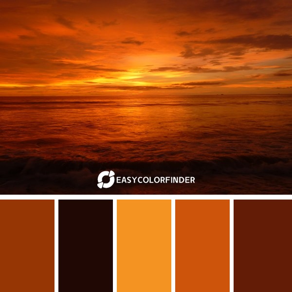 Color Palette 1821 | Dramatic golden sunset