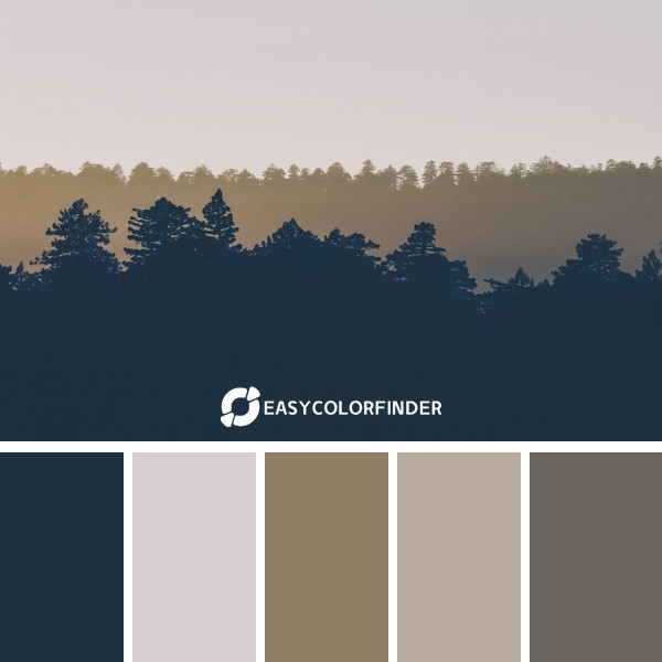 Color Palette 1266 | Evening treelines
