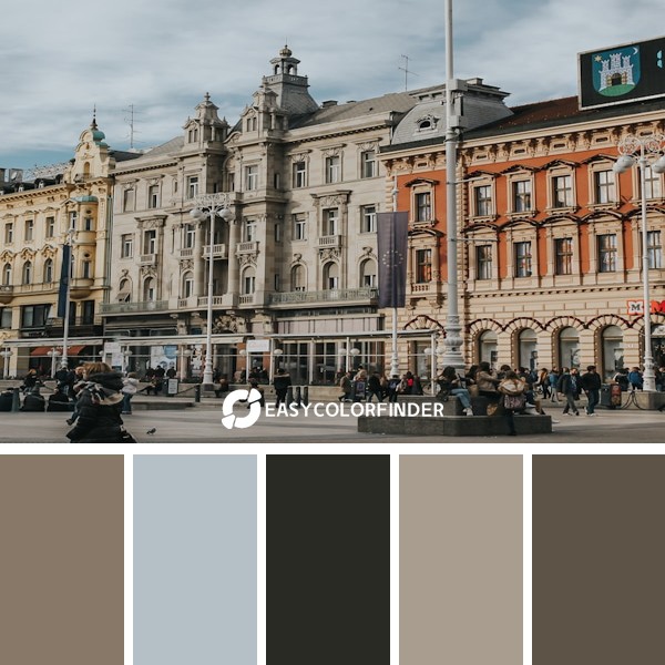 Everyday life at Zagrebs main square