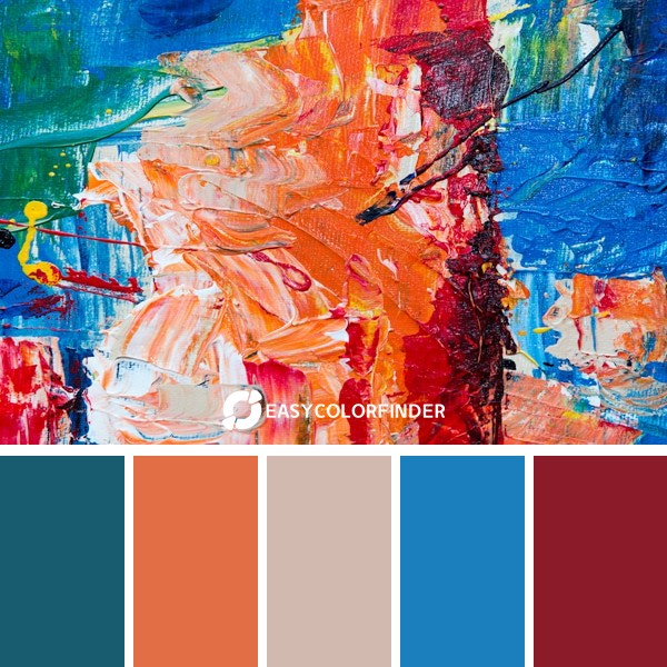 Color Palette 869 | Red, Burnt Sienna, Blue