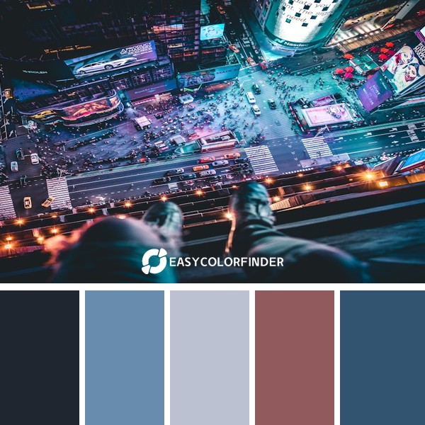 Color Palette 1163 | Hangin above Time Square
