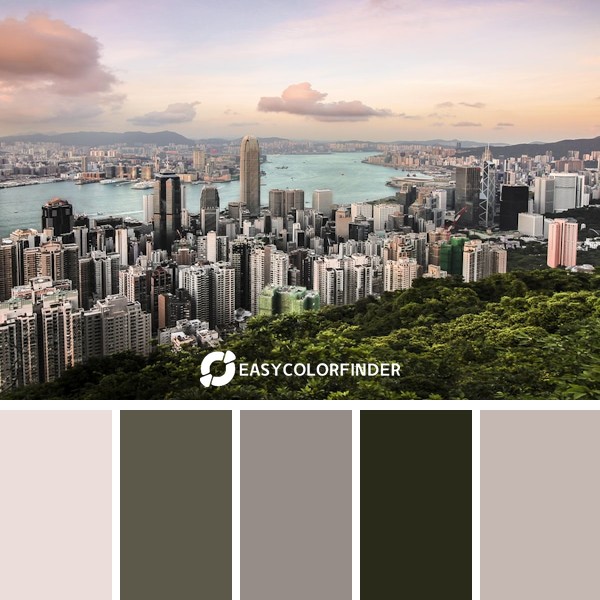 Hongkong skyline view from Victoria Peak