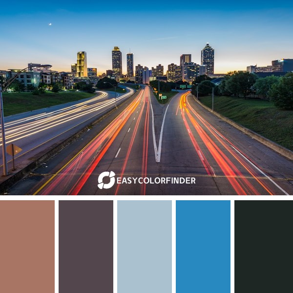 Light trails on a suburban highway