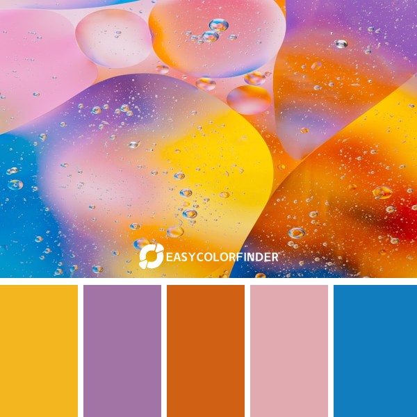 Color Palette 1190 | Macro photography of water and sunflower