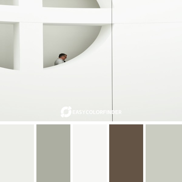 Man standing in white architecture