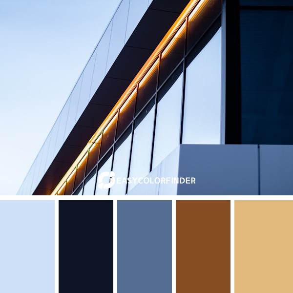 Color Palette 1303 | Minimal exterior of a modern building