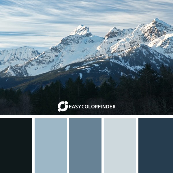 Morning light on the mountain peaks.