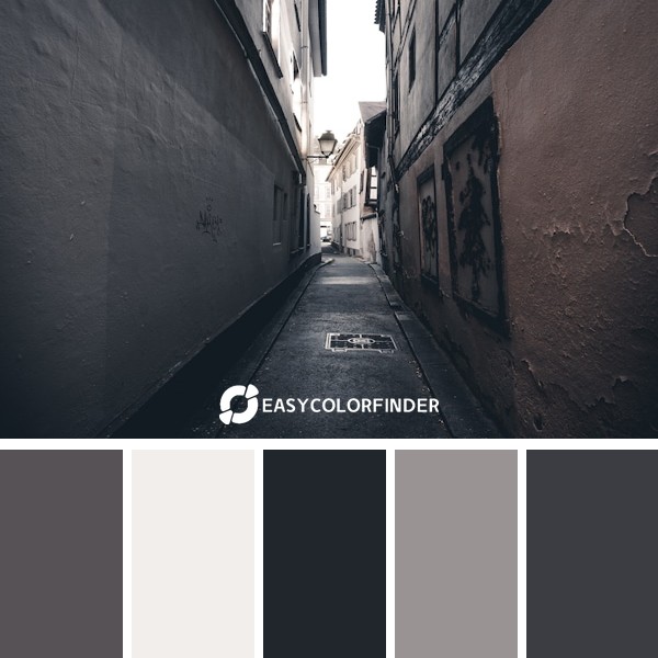 Shot of a simple passage between two houses.