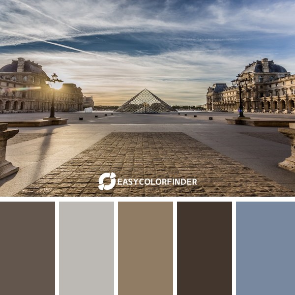 The Louvre Pyramid in Paris France