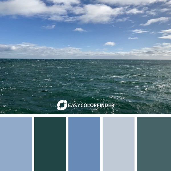 Color Palette 1814 | The North Sea between Ireland and Scotland