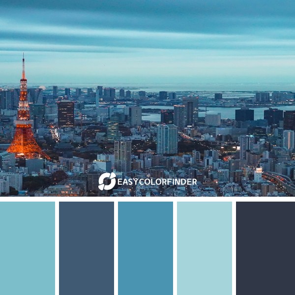 Color Palette 1295 | The best place to take a photo of the Tokyo