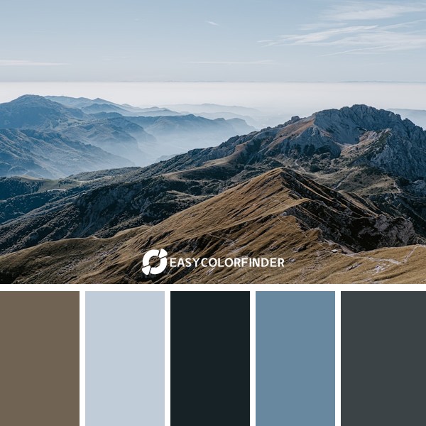 Color Palette 1299 | The view from the legendary Grigna in Lombardy