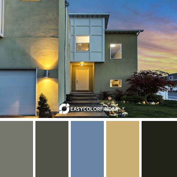 Color Palette 1293 | This home is geothermal super efficient and modern
