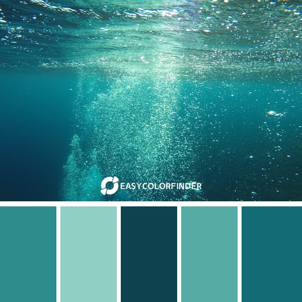 Color Palette 871 | Underwater Air Bubbles
