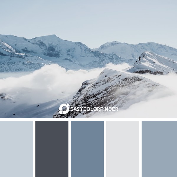 Color Palette 864 | Waking up in the middle of The Alps