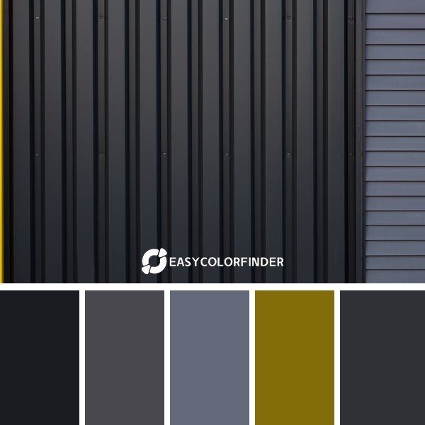 a black and yellow door with a yellow stripe