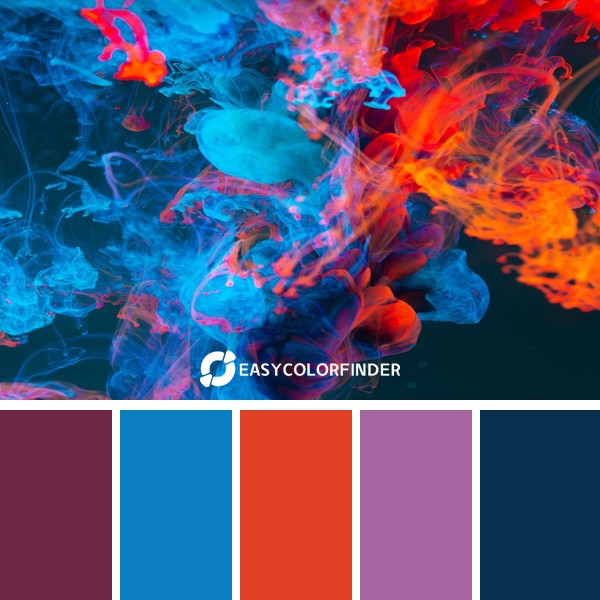 blue and orange smoke