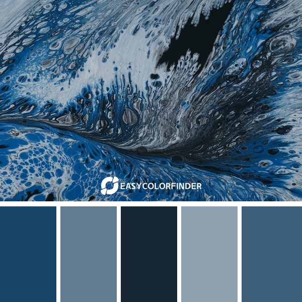 blue and white abstract painting