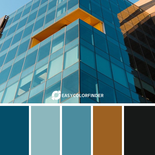 blue and yellow concrete building