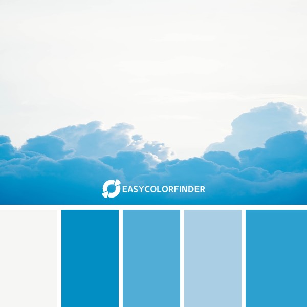 Color Palette 1804 | blue clouds under white sky