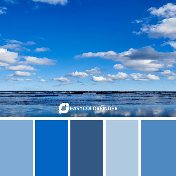 blue sky and white clouds over the sea