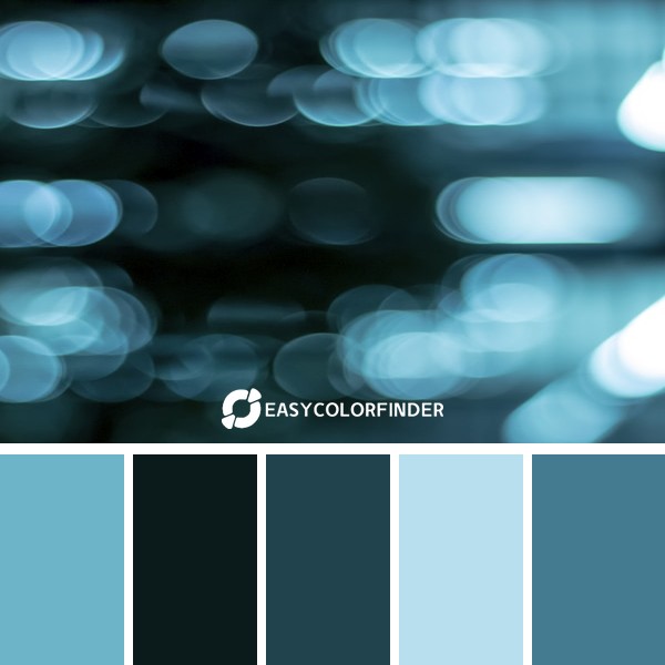 Color Palette 873 | blue urban bokeh technology