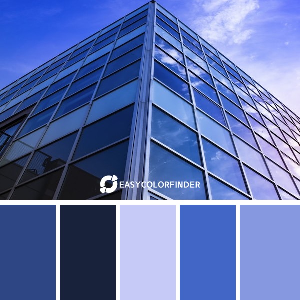 Color Palette 1162 | glass walled high rise building under blue sky