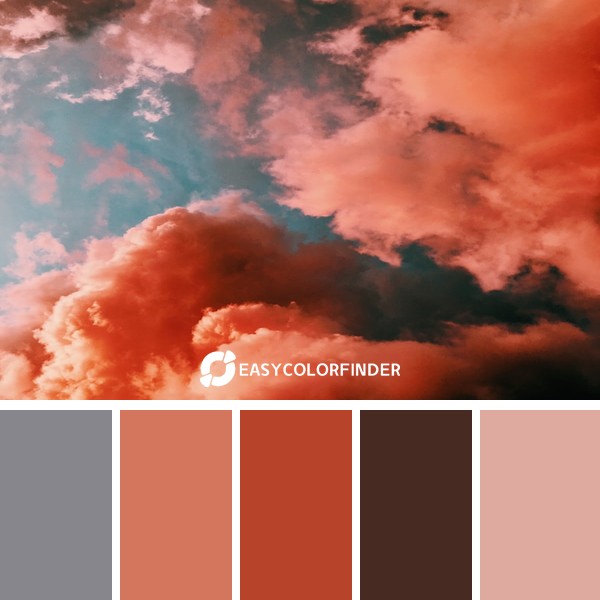 orange smoke on blue background