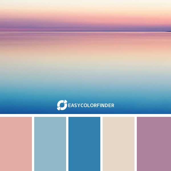photo of blue and pink sea
