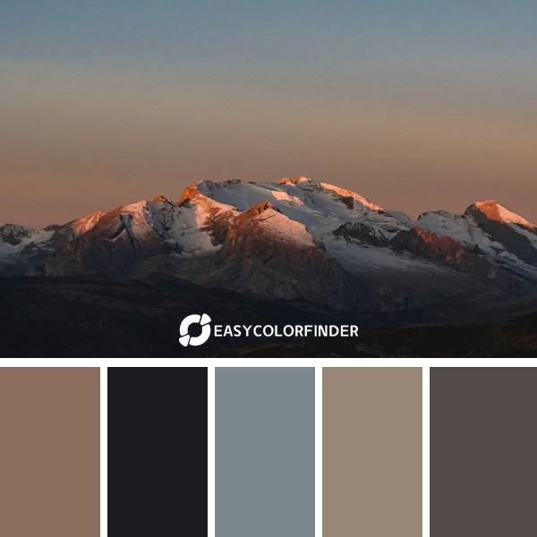 Color Palette 1172 | snow-covered mountain