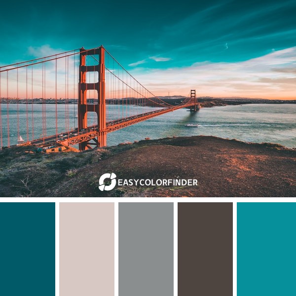 Color Palette 136 | Golden Gate Bridge - The Pride of San Francisco