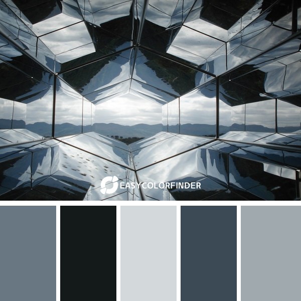 Color Palette 1817 | the reflection of the sky in the glass of a building