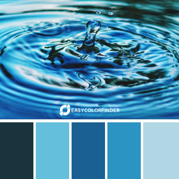 Color Palette 1825 | water droplet creating water ripple effect