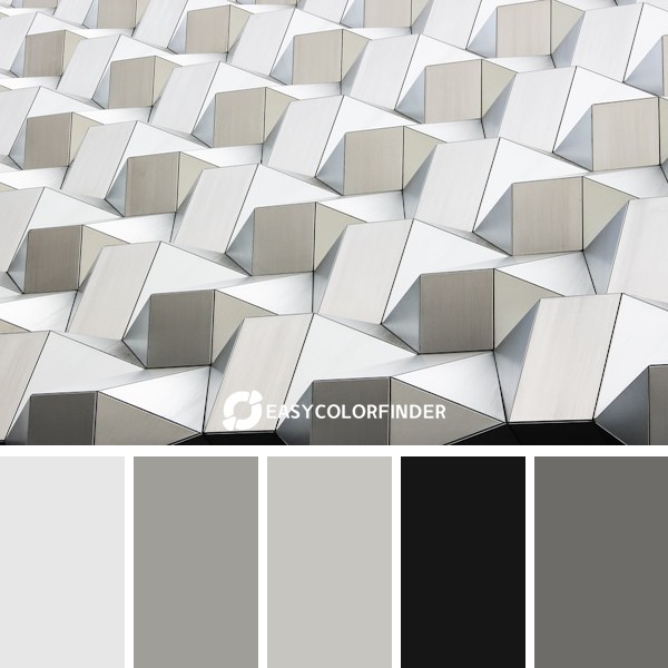 Color Palette 143 | White Abstract Geometric Artwork