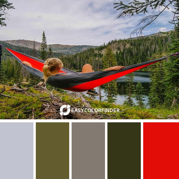 woman on hammock near to river