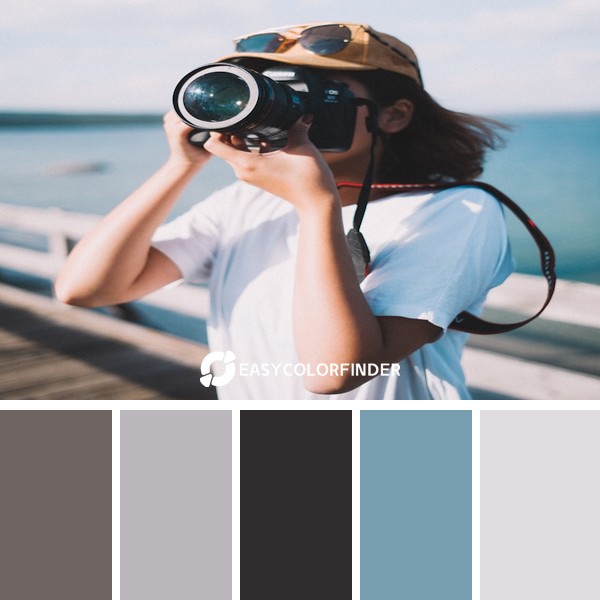 Color Palette 1795 | woman taking picture of her view