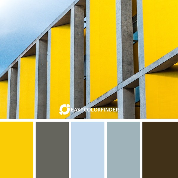 Color Palette 1797 | yellow and grey architectural building